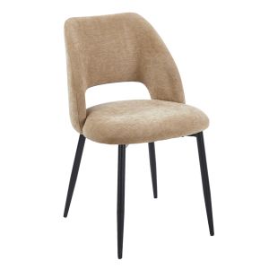 Трапезен стол Lamett HM18447.03 сив плат с метални черни крака 51X58X82 вис.см.