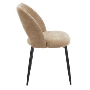 Трапезен стол Lamett HM18447.03 сив плат с метални черни крака 51X58X82 вис.см.