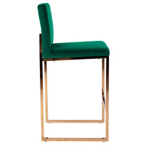 Бар стол Piper Velvet Cypress &amp; Gold Metallic Frame HM8525.03 40X49X96 см
