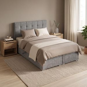 Двойно легло Somnus сив цвят 160X207X110 см