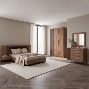 Комплект мебели за спалня от меламинов 6 части Harry HM11213 с матрак 160X200СМ