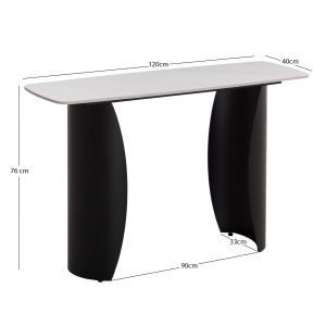 Конзолна серия Obsession SM18088.02 керамичен плот - черни метални крака 120X40X76ВСМ.