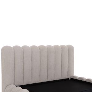 Легло King-size Bubble SM758.03 шенилен плат в светло бежово - за матрак 180X200СМ