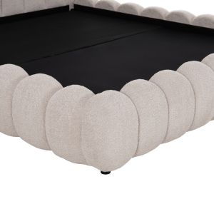 Легло King-size Bubble SM758.03 шенилен плат в светло бежово - за матрак 180X200СМ