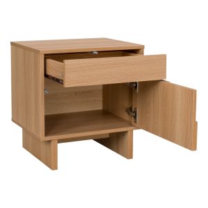 Нощно шкафче Jenfia от MDF в естествен цвят 48x39x50.5 см