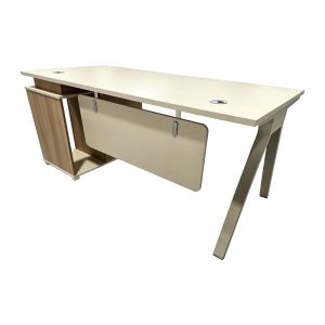 Професионално бюро Spark, обръщаемо в дъбово-бежов цвят, 150x70x75см