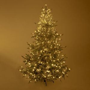 Светещо снежно кристално дръвче 210 см с 450 топли бели Led светлини с 8 програми
