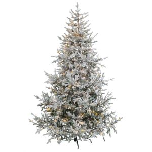 Светещо снежно кристално дръвче 240 см с 600 топли бели Led светлини с 8 програми