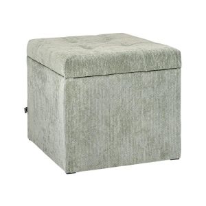 Табуретка с място за съхранение Comfy цвят мента 50X50X46 см