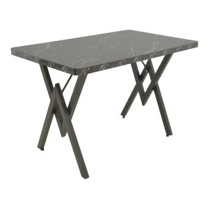 Маса Vertex черен мрамор и метал 110x70x72см