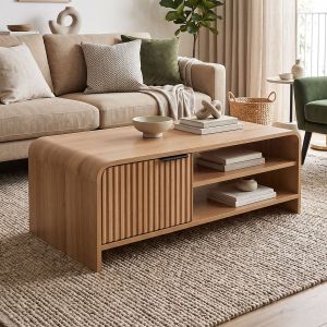 МДФ холна маса Kelba в естествен нюанс 100x50x35.5см