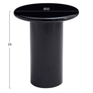 Странична маса Solna HM18455.02 Mdf в черен гланц Φ50X59HСМ.