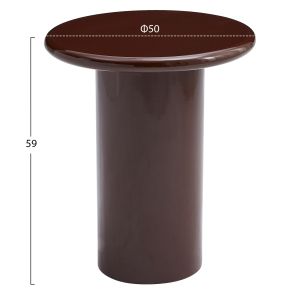 Странична маса Solna HM18455.06 Mdf в гланцово червено Φ50X59HСМ.