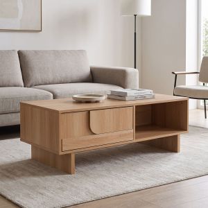 Холна маса Jenfia от MDF в естествен цвят 110x55x38.5 см