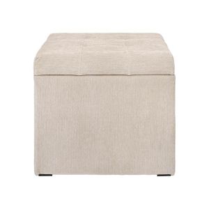Табуретка с място за съхранение Comfy кремов цвят 50X50X46 см