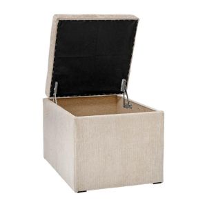 Табуретка с място за съхранение Comfy кремов цвят 50X50X46 см