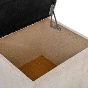 Табуретка с място за съхранение Comfy кремов цвят 50X50X46 см