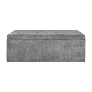 Табуретка с място за съхранение Comfy сив цвят 130X50X46 см