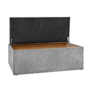 Табуретка с място за съхранение Comfy сив цвят 130X50X46 см
