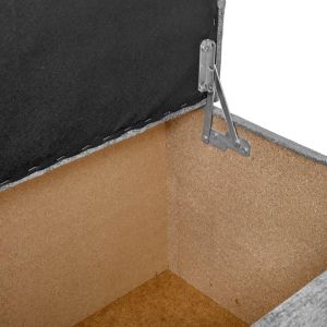 Табуретка с място за съхранение Comfy сив цвят 130X50X46 см