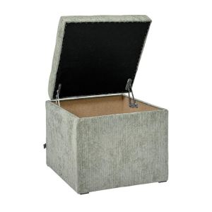 Табуретка с място за съхранение Comfy цвят мента 50X50X46 см