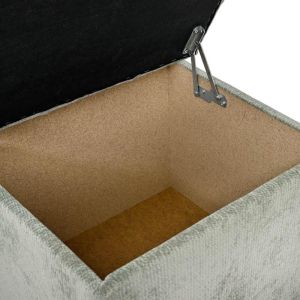 Табуретка с място за съхранение Comfy цвят мента 50X50X46 см