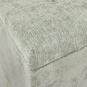 Табуретка с място за съхранение Comfy цвят мента 50X50X46 см