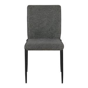 Трапезен стол Breto HM18468.01 сив плат - метални крака в черно 58X46X88ВСМ.