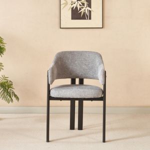 Трапезен стол Direno HM18477.11 сив плат - метални крака в черно 57X58X81.5ВСМ.