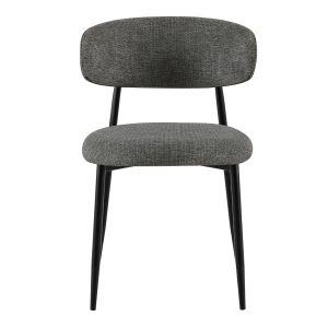 Трапезен стол Kimo HM18459.01 сив плат - метални крака в черно 47X48X78ВСМ.