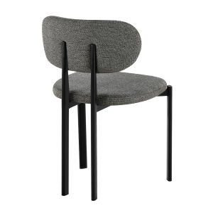 Трапезен стол Vender HM18461.01 сив плат - метални крака в черно 47X48X78ВСМ.