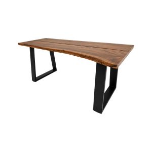 Трапезна маса Miles, масивна акациева дървесина, орех, 140x80x76 см