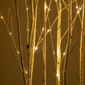 Светещи клони 120см в бяла база с 108 топло бели Led на електричество IP20