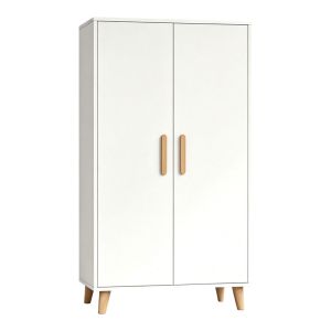 Шкаф Tamera бял с естествен цвят MDF 60x30x120см