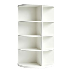Ъглов рафт Benzal бял MDF 80x30x120см