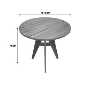 Маса Cadrada от тиково дърво в естествен нюанс, размери 70x76 см