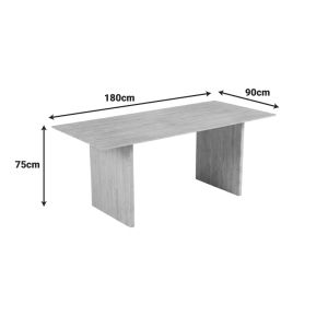 Маса Releno от синтерован камък с травертинова имитация 180x90x75см