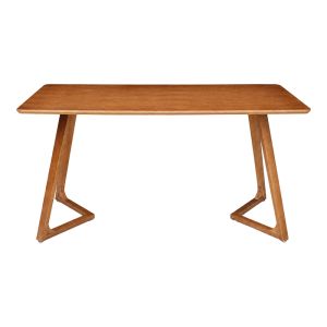 Трапезна маса Pendra от орех, MDF, с крака от масивна дървесина 150x80x75см