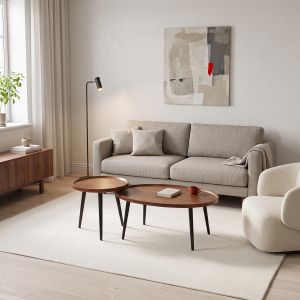 Холни масички Jeda 2 броя, светъл орех